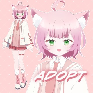 猫耳ピンクの女の子