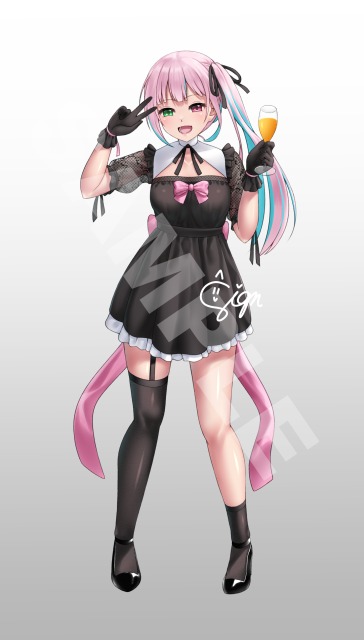 【Vtuber】月乃瀬叶芽様ドレスイラスト【ご依頼品】