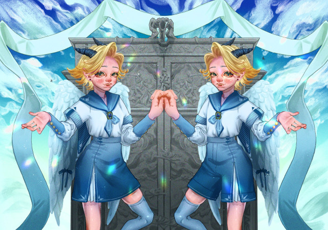 冊子用見開きイラスト