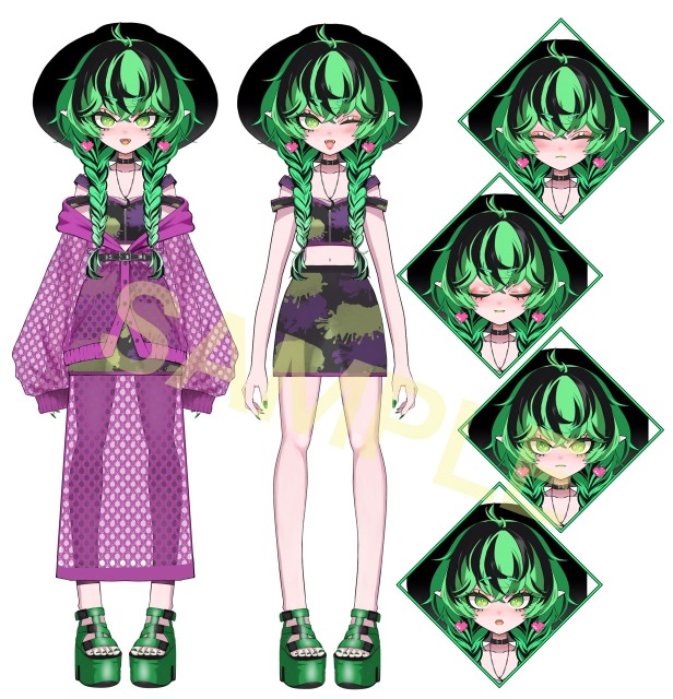 立ち絵+表情差分サンプル