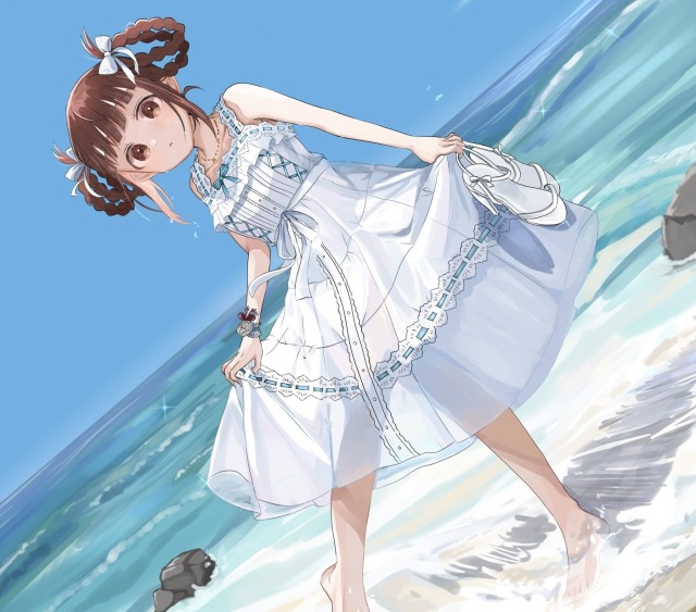 昼の海サンプルイラスト