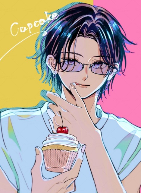 カップケーキと男子🧁🍒