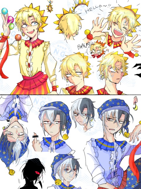 イラスト 絵柄サンプル 男性描き分け