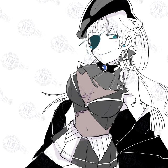 ラフ、線画キャラ