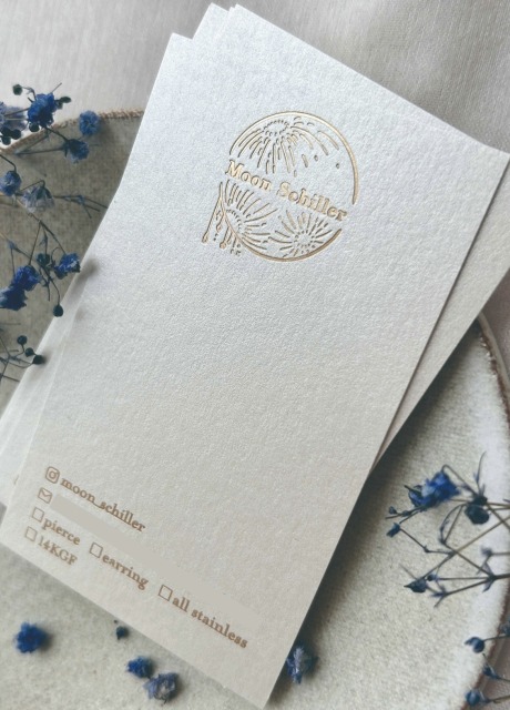 箔押し加工のアクセサリー台紙