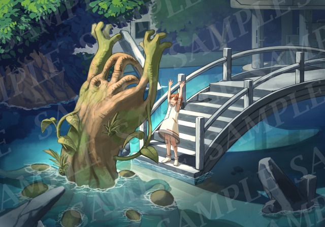 一枚絵(人外・女の子・背景)