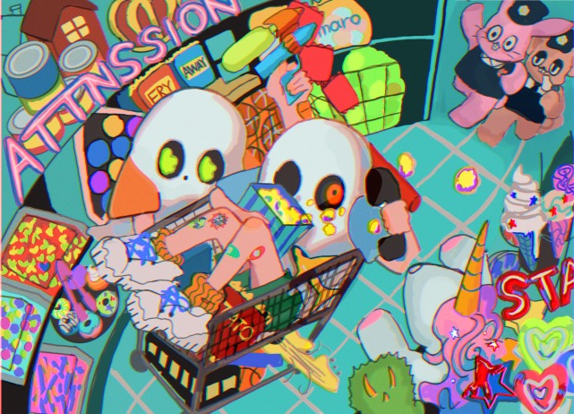 夜のスーパーマーケット