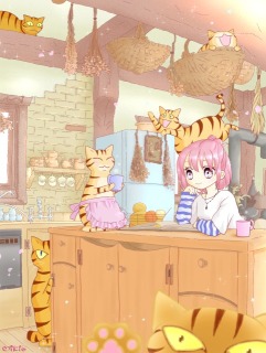 猫たちとまったり♡