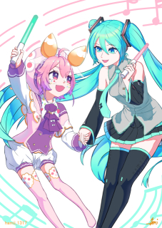ファンアート　宇志海いちごさんと初音ミク