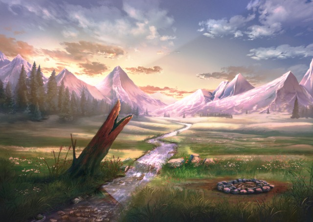 アルプスの草原風景