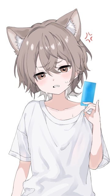 中性キャラクターの一枚絵（腰上）のサンプル