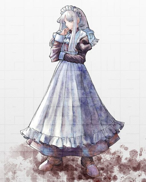 立ち絵サンプル　メイド♂