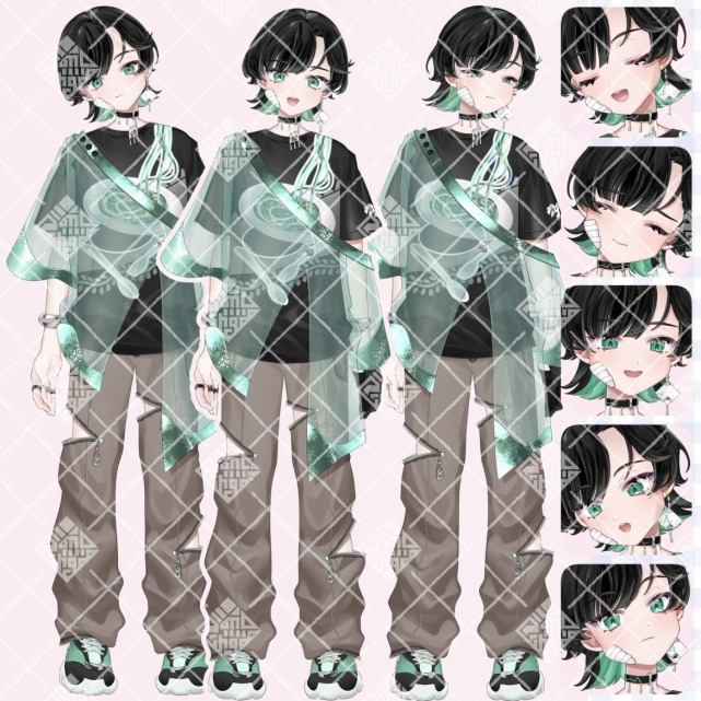 🍭(6枚)等身キャラLive2Dポートフォリオ