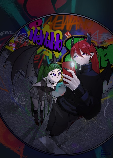 オリジナル　背景付きイラスト