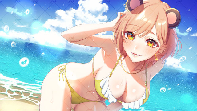 日ノ熊はくび様水着イラスト