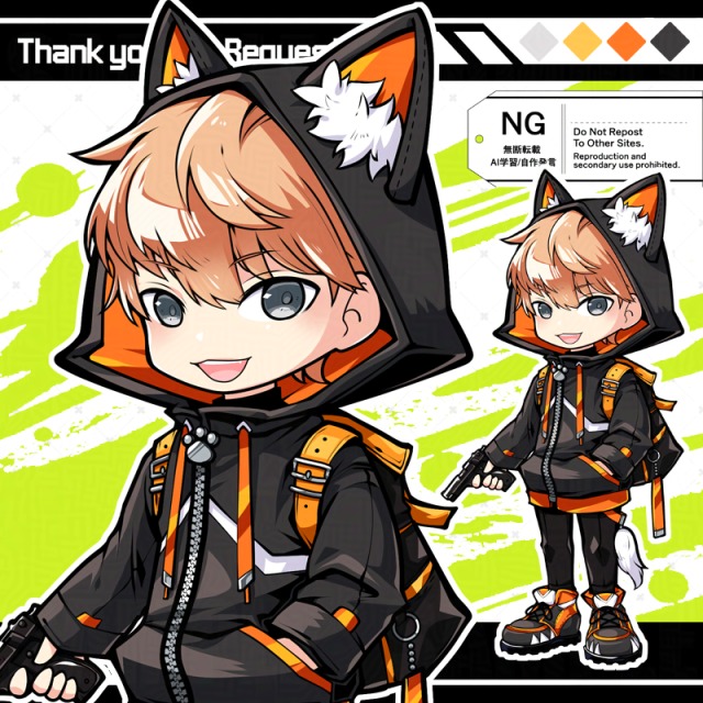 【依頼絵】3頭身ちびキャラ