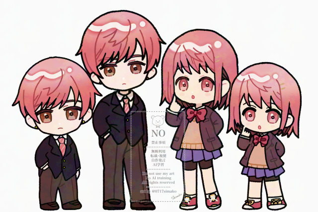 ２頭身・2.5頭身イラストサンプル