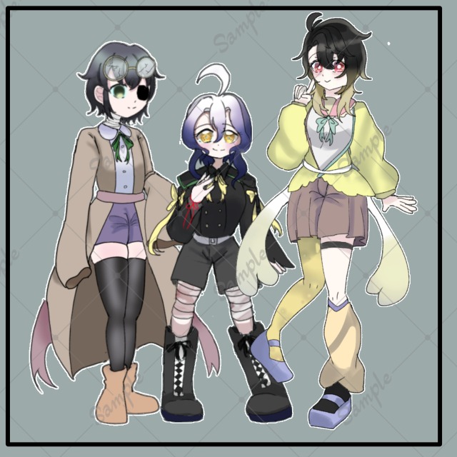 TRPG立ち絵コミッションサンプル画像