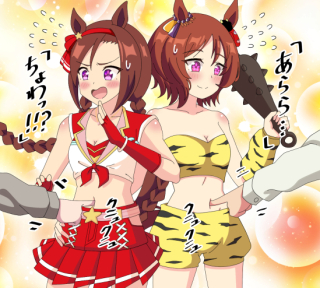 おへそにいたずらされちゃうサクラバクシンオー&サクラローレル