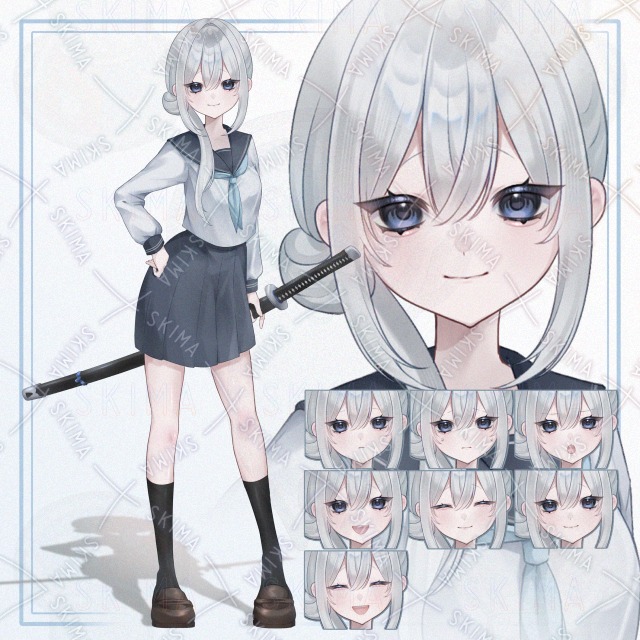 刀を持ったセーラ服の女の子