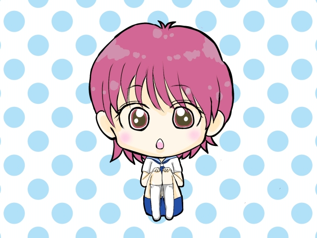 ピンク髪女の子