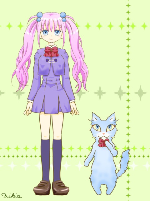 猫と女の子(立ち絵)