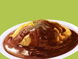 食べものイラスト！【オムライス】