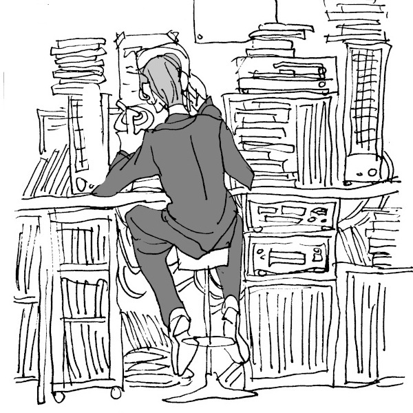 モノクロイラスト