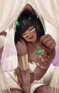 褐色エジプト猫耳ロリ