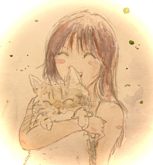 猫と女の子