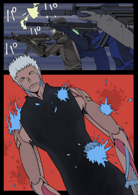 絵柄サンプル　カラー漫画