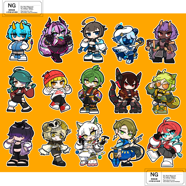 個人Vtuber デフォルメ全身イラスト