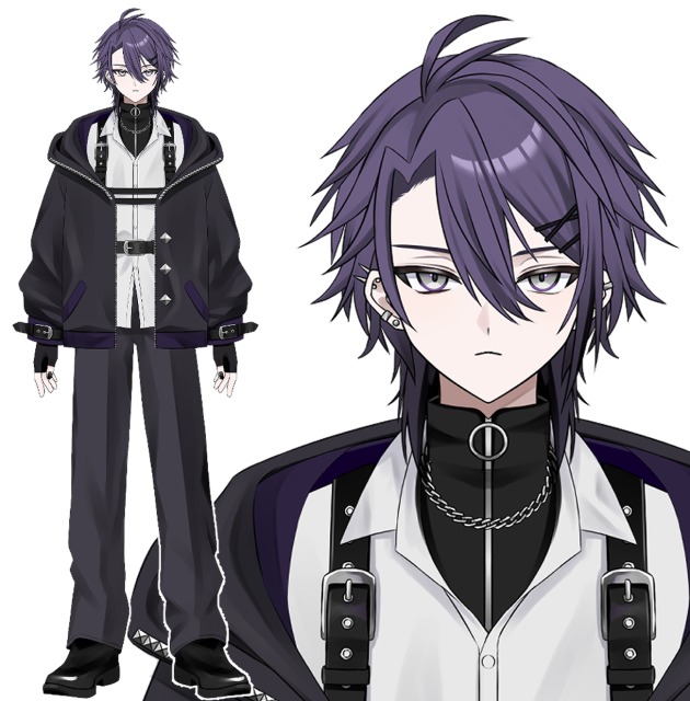 男性Vtuberパーツ分けイラスト