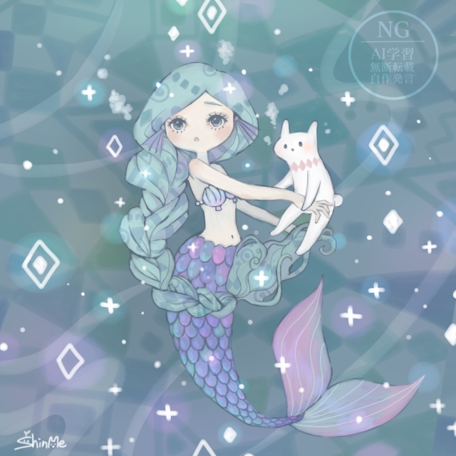 女の子と白い生き物