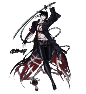 蜈蚣切をモチーフに製作したオリジナルキャラです。