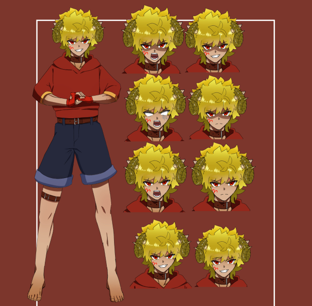 牡羊座モチーフ少年