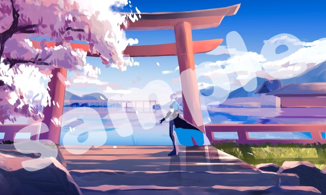 一枚絵イラスト