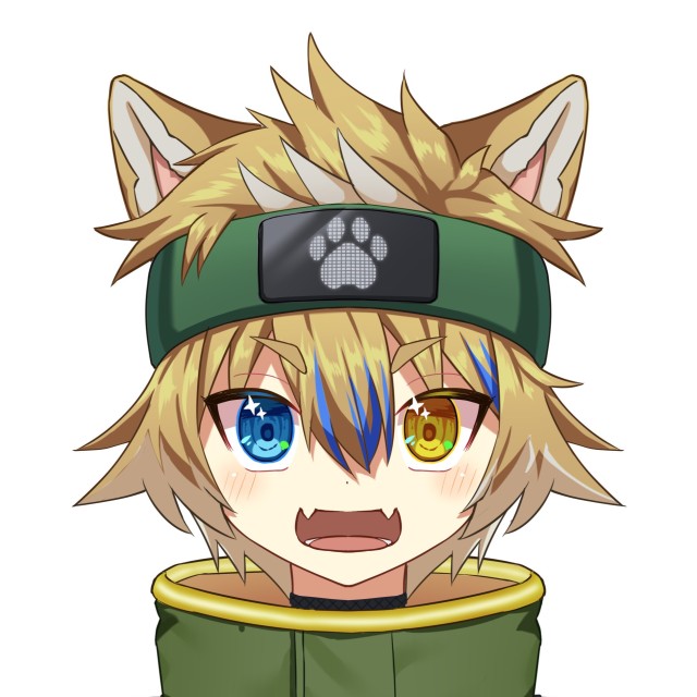 【パーツ分け立ち絵】サイバー犬忍者男子