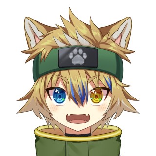 【パーツ分け立ち絵】サイバー犬忍者男子