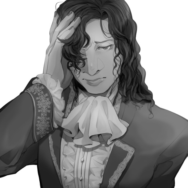 モノクロ男性キャラ