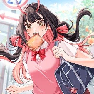 一枚絵、半身イラスト