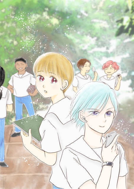 少年イラスト水彩風