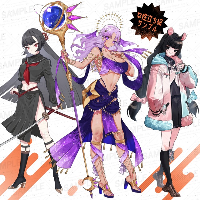 女性立ち絵サンプル