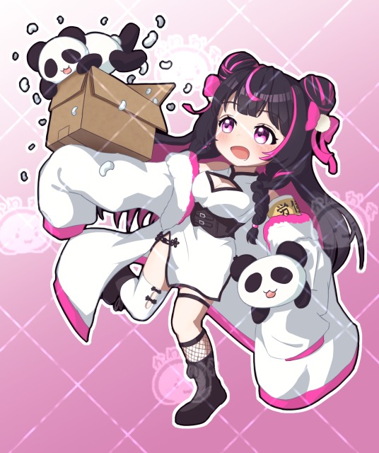 熊猫らんらん　ミニキャライラスト