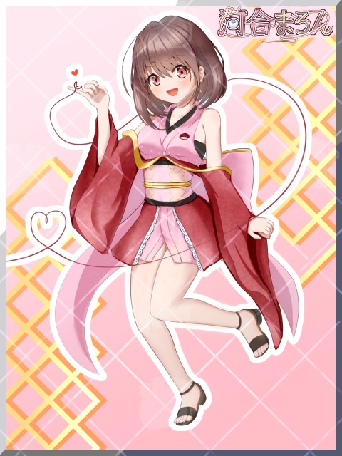 河合まろん　立ち絵イラスト