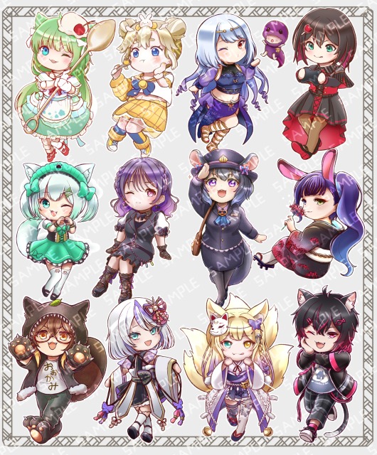 作成させていただいたミニキャラたち