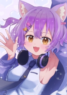 Vtuber虚無ねこ様バストアップ1枚絵