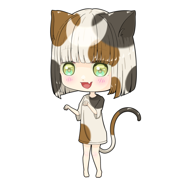 ちびキャラ　三毛猫