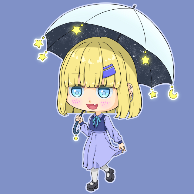 ちびキャラ　傘空