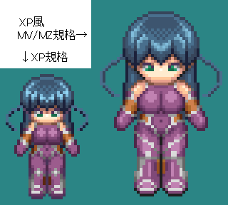 RPGツクールXP風歩行グラフィックサンプル